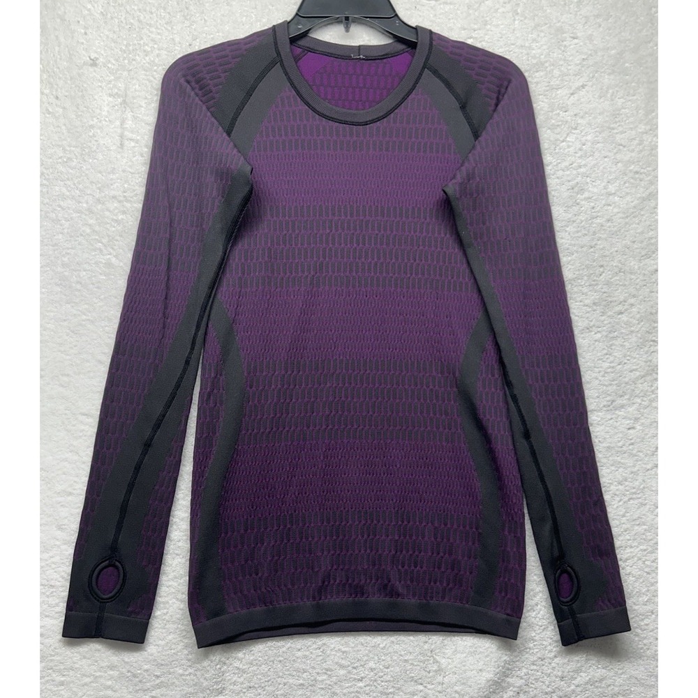 Lululemon Womens Size 6? Purple About That Base Long Sleeve Top (S9)